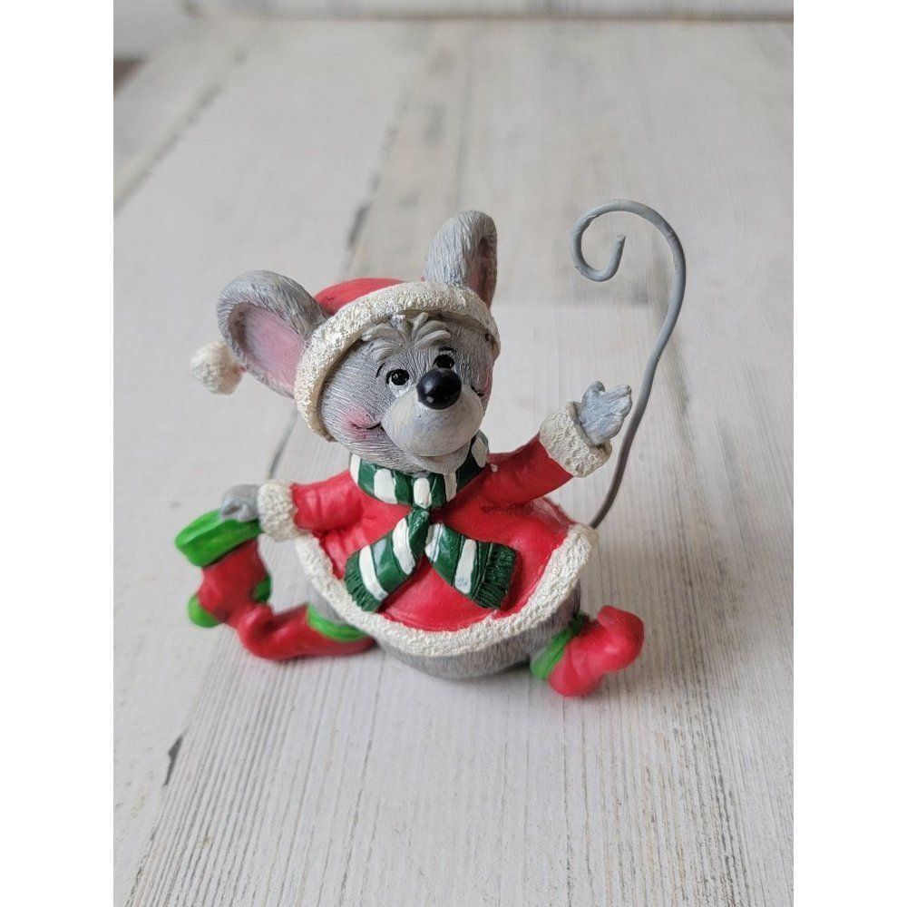 Stocking stuffer Mouse Santa helper xmas figure mice